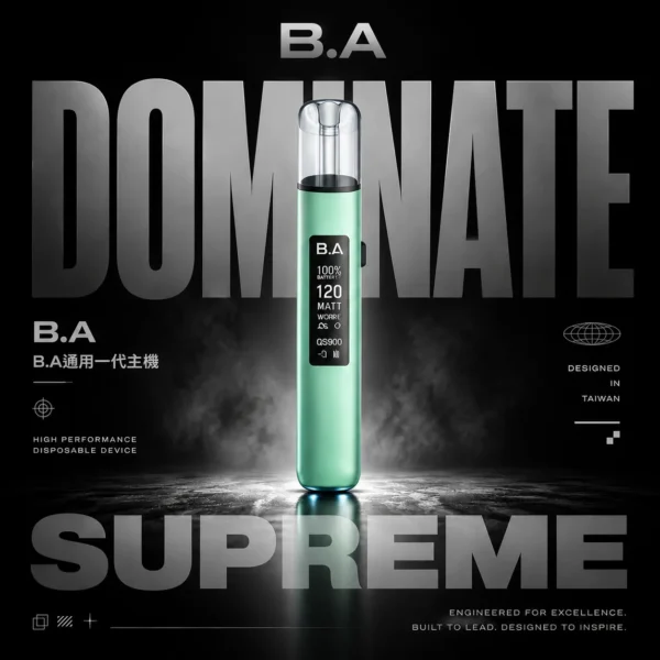 B.A Smart Vape Bar 一代通用主機｜智能科技設計・精工質感機身・一代煙彈完美搭配