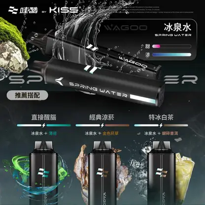 哇酷 WAGOO KIS5 6500口雙芯混搭拋棄式電子煙｜創新雙芯設計・混搭風味體驗・高容量續航配置