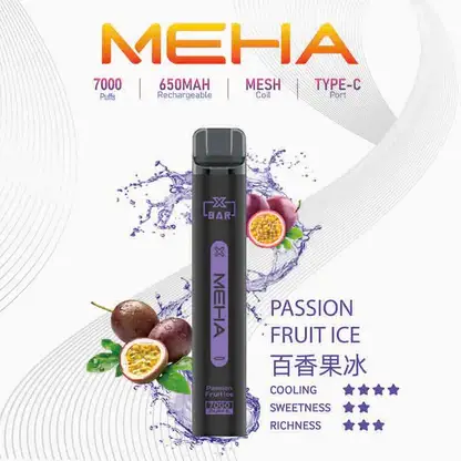 MEHA XBAR 魅嗨小黑條7000口拋棄式電子煙｜極簡黑潮設計・高容量續航配置・細膩霧化體驗