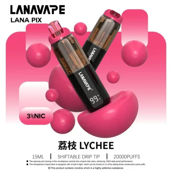 LANA PIX 閃光彈 20000口拋棄式電子煙｜折疊吸嘴設計・網芯爆汁體驗・超長續航享受