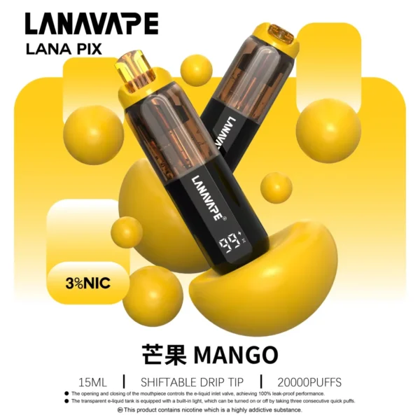 LANA PIX 閃光彈 20000口拋棄式電子煙｜折疊吸嘴設計・網芯爆汁體驗・超長續航享受